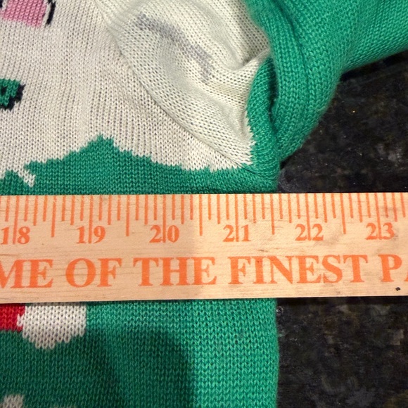 Tipsy Elves Ugly Christmas Sweater Sz L Cats Kittens Bells Kitty Red Green - Picture 3 of 9